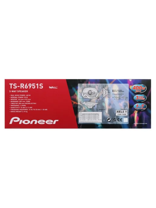 Pioneer Колонки автомобильные TS-R6951S, черный, фото 4