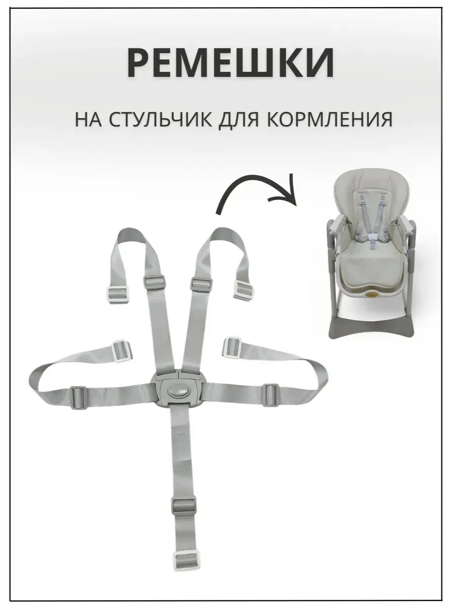 Пятиточечные ремни безопасности на стульчик для кормления