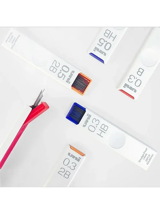 UNI Грифель для карандаша 0.3 мм, H (Твердый) 0.3-1шт, 1 шт, фото 5