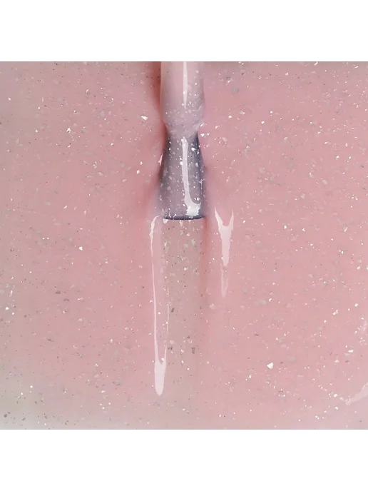 Ta2 База каучуковая Pure Silver с поталью для ногтей №003, серебристый, фото 3