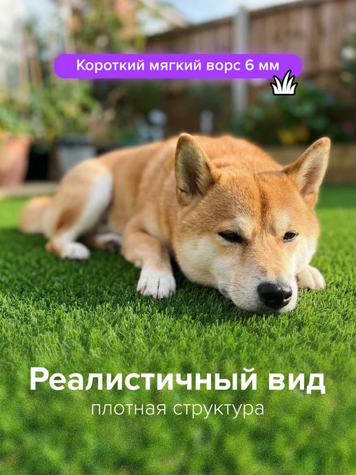 Искусственный газон 250x250 уличный в рулоне, 250x250, фото 3