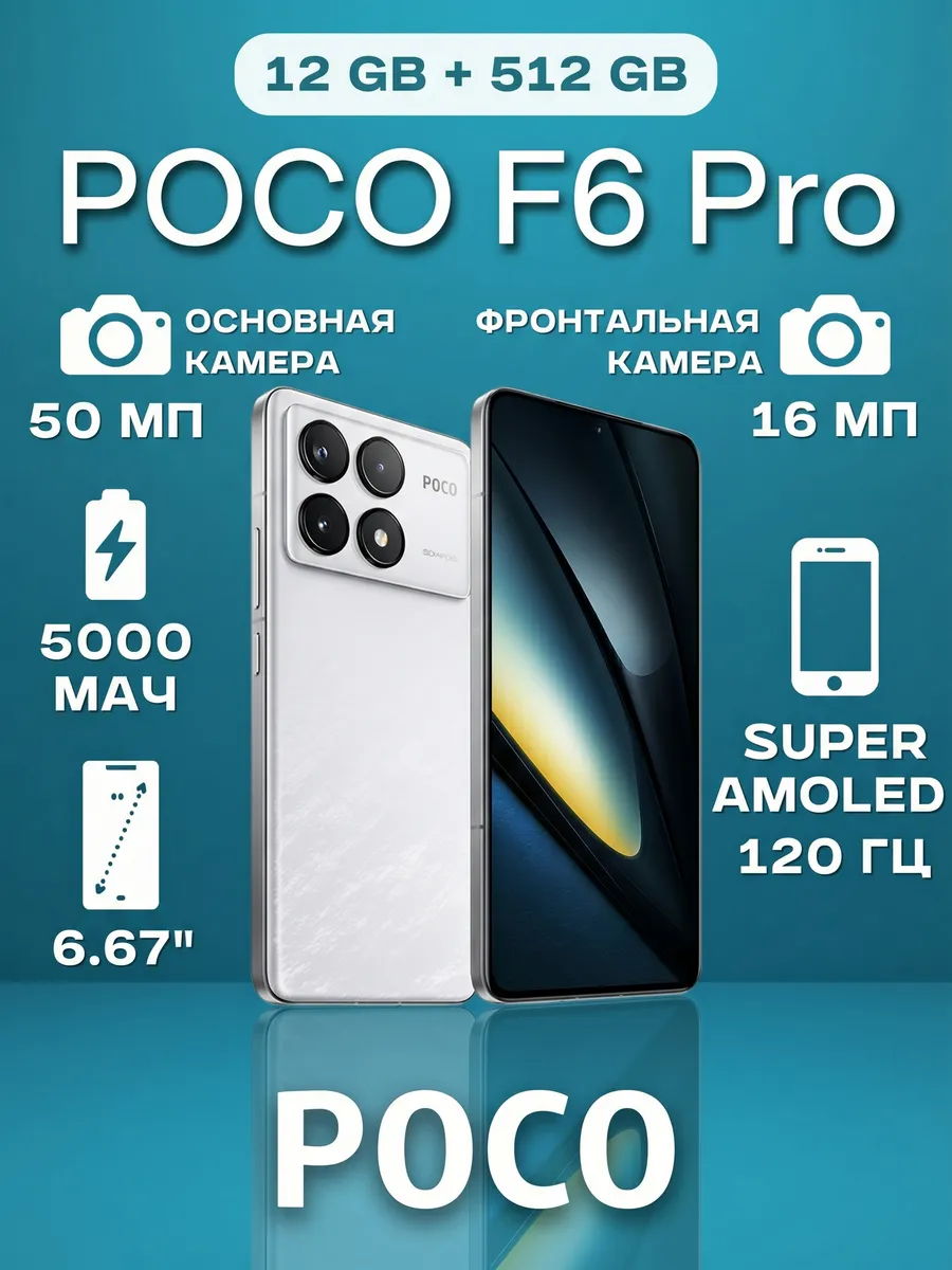 POCO Смартфон F6 Pro 12 512 Гб