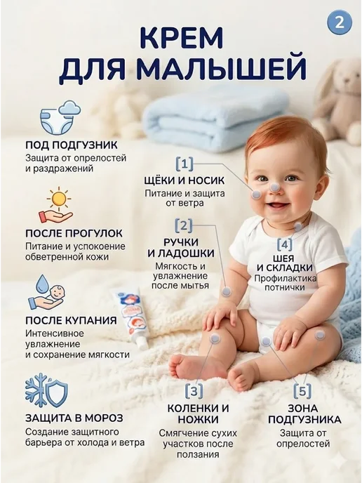 GreenAura Детский крем увлажняющий для новорожденных, вариант, фото 2