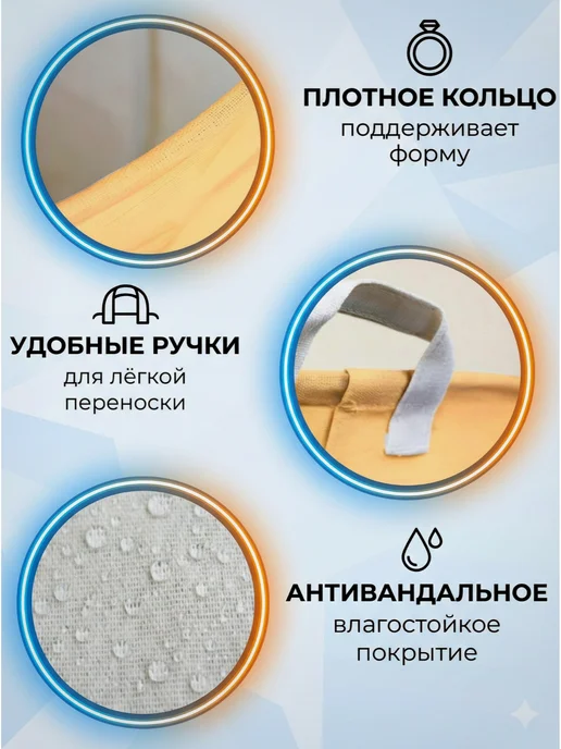 Корзина органайзер большая для хранения, синий, фото 4