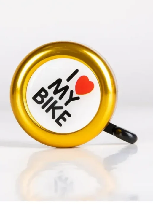 Звонок велосипедный "I love my bike", желтый
