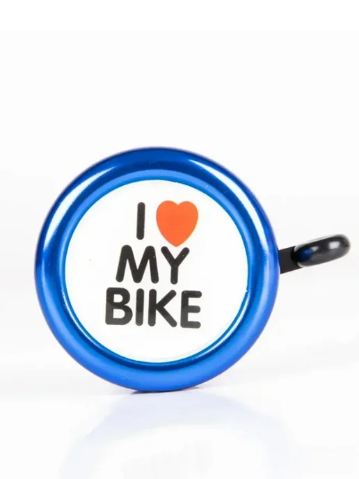 Звонок велосипедный "I love my bike", синий