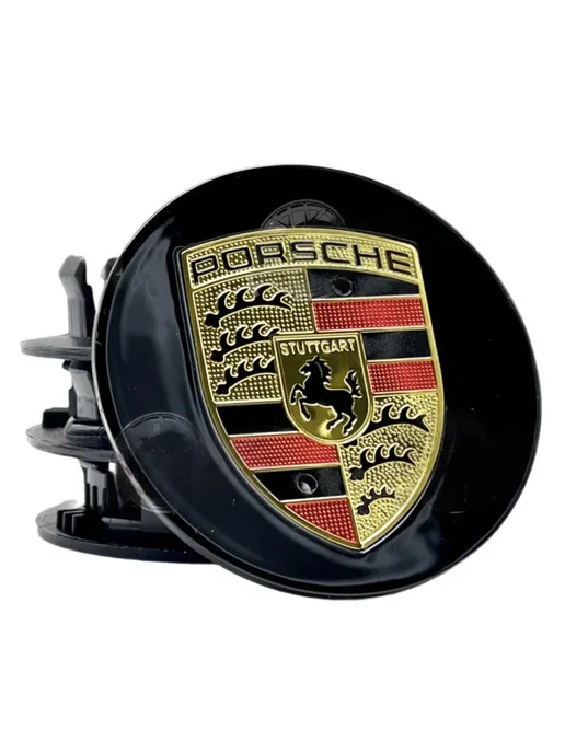 Колпачок в диск PORSCHE CAYENNE "BLACK-GOLD" ( 76 60 ММ ), черный, фото 2