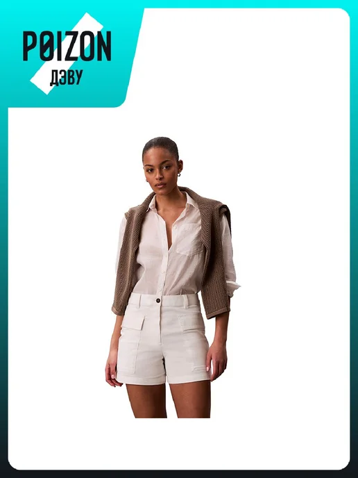 CALVIN KLEIN Шорты, белый, фото 5