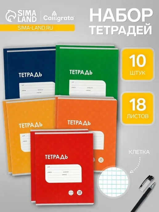 Комплект тетрадей для учёбы и творчества, вариант