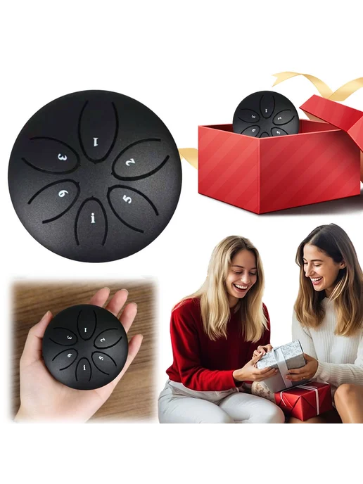 3 дюйма 6 нот Тибетский Тонг-драму Rain Drum для музыки, под, черный, фото 8