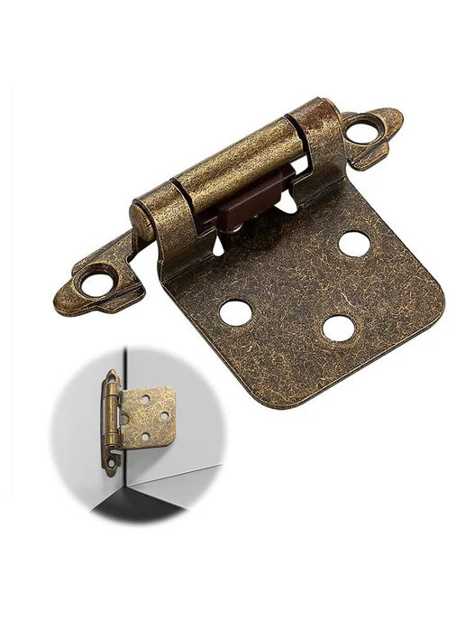 Двустворчатые петли для мебели 2 шт, зелёные, ретро стиль, 2 шт