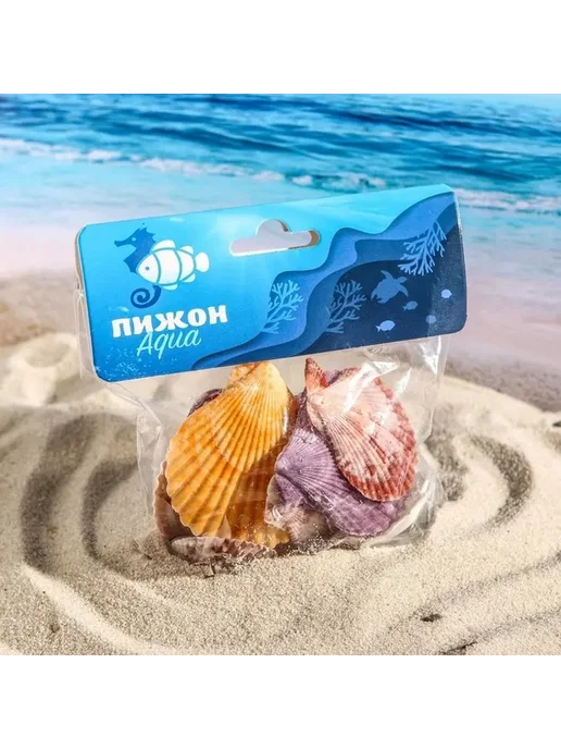 Коллекция декоративных ракушек для аквариума, вариант, фото 7