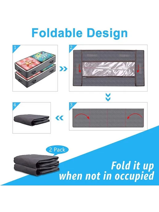 Ящик для хранения Глубокий серый Пять костюмов, серый, фото 8
