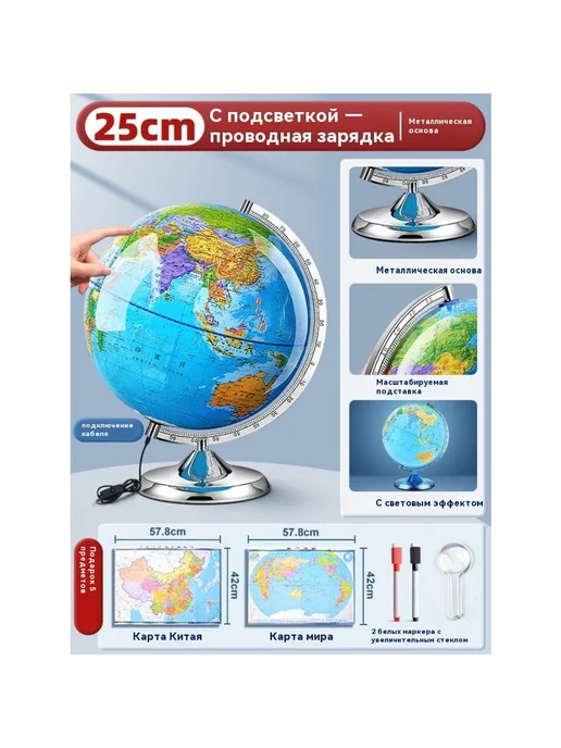 Глобус 32cm, 25cm, в упаковке 2 кг