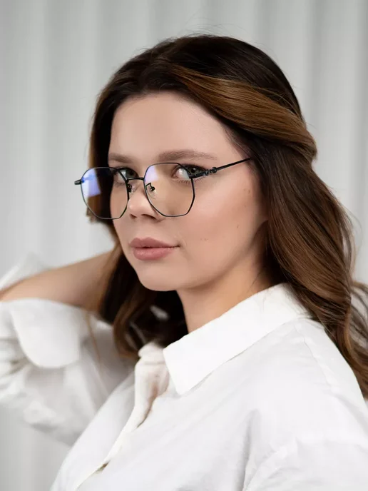 Очки для компьютера имиджевые нулевки, черный, фото 10