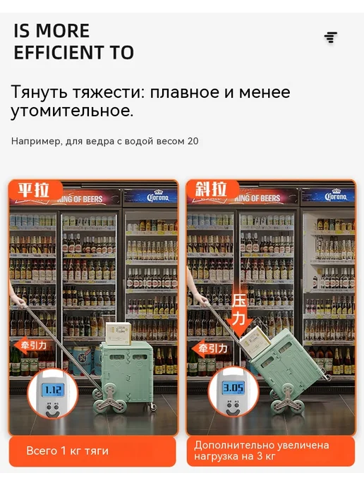 Тележка для покупок Средний размер, 75 л, фото 9