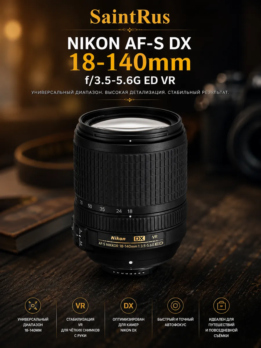 Nikon Объектив 18-140mm f/3.5-5.6G ED VR AF-S DX Nikkor