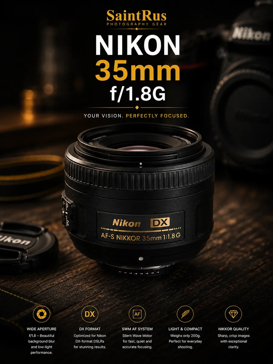 nikon Объектив 35mm f 1.8G AF-S DX Nikkor