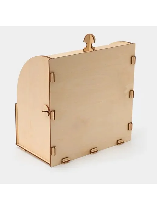 Эстетичная деревянная хлебница 26x26x15 см, 26x26x15 см, фото 3