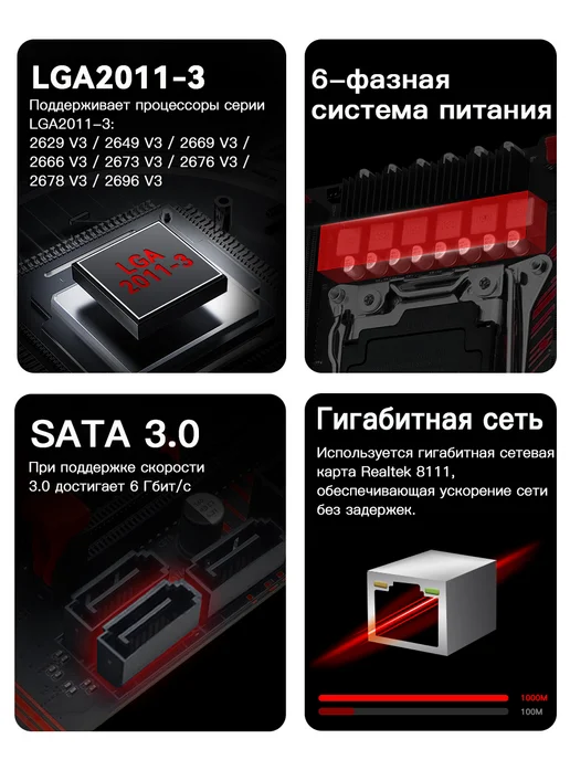 MAHCINIST Комплект материнской платы x99 PR8 Xeon 2678 v3 16 ГБ DDR3, 16 ГБ, фото 6