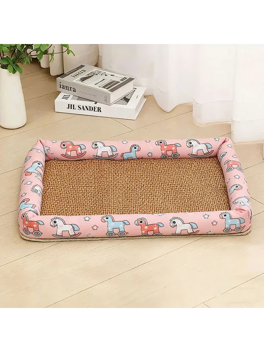 Лежанка для собак и кошек с циновкой — 60*45 см, 70x55 см