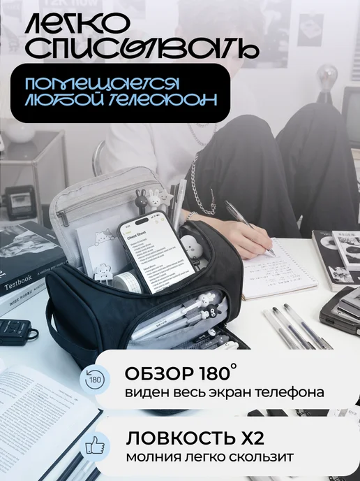 TumiLumi Пенал для маркеров большой, зеленый, фото 4