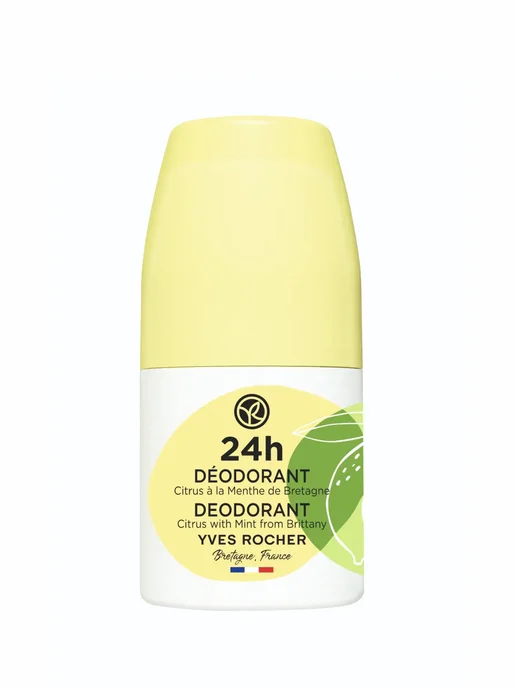 Yves Rocher Дезодорант 24Ч «Цитрусовая Свежесть» с Мальвой из Бретани, 50 мл