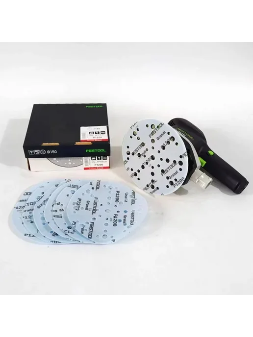 Шлифлист FESTOOL Гранат 17 отв. 150мм P80 Kraftool, вариант, фото 6