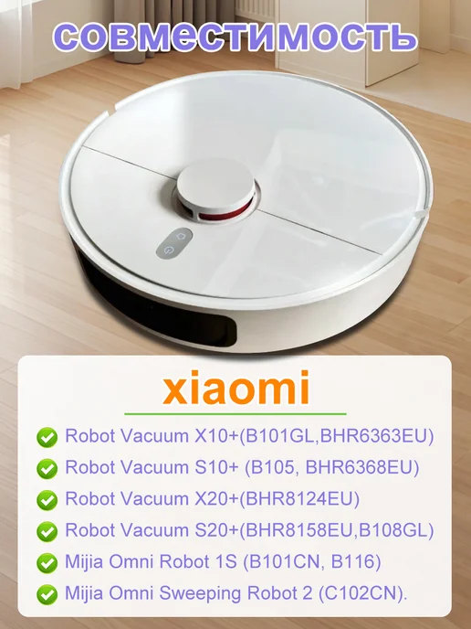 Набор фильтров для робота-пылесоса Xiaomi X10+, S20+, 10 шт, фото 2