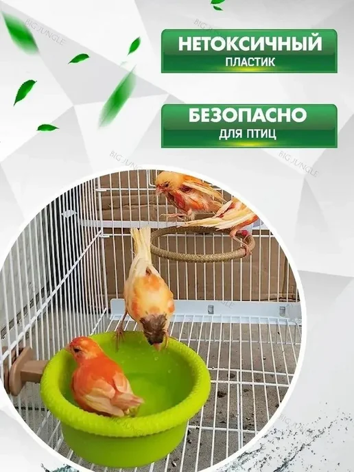 Купалка для попугаев, ванночка для птиц, пластик, вариант, фото 2