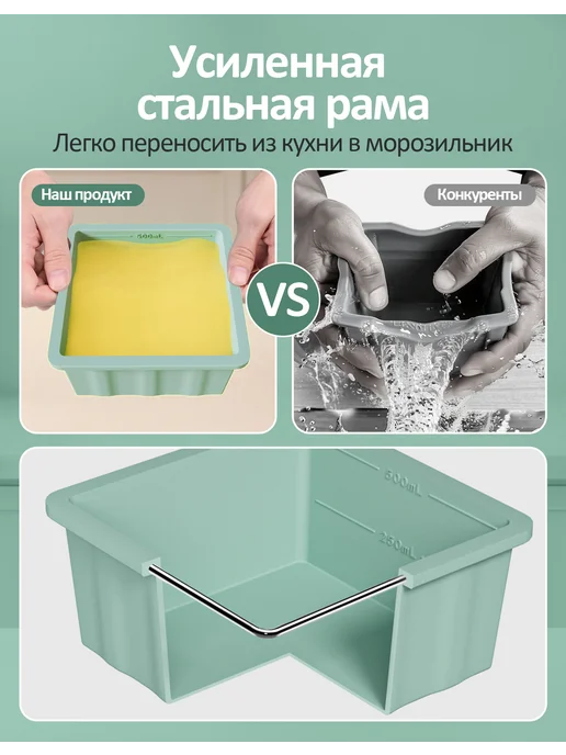Четырехцветные силиконовые формы для льда с крышками, вариант, фото 6