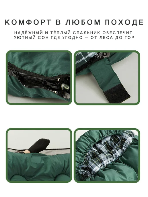 BLACK OWL Спальный мешок, 220x75 см, утеплитель HOLLOWFIBER 350 гр м, 220x75 см, 350 г, фото 7