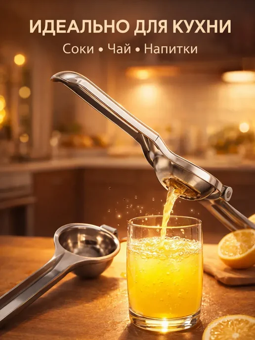 ГМ2026 Соковыжималка для лимона с контейнером и шкалой с фильтром, серый, фото 7