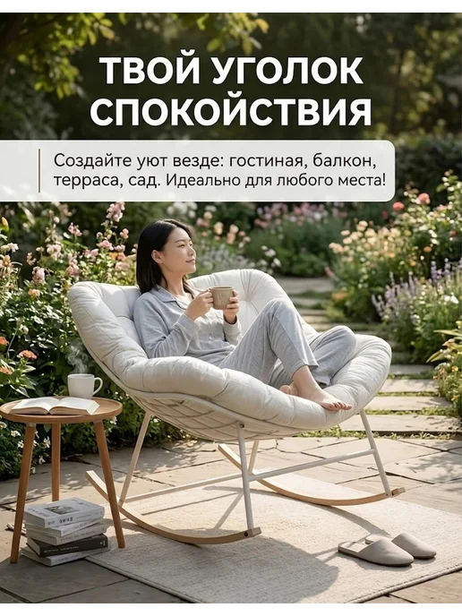 Уличный садовый шезлонг для спальни, белый, фото 8