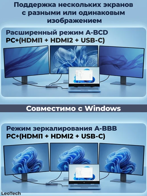 ACASIS Док-станция DS-0203, HDMI, USB-C, серый, фото 7
