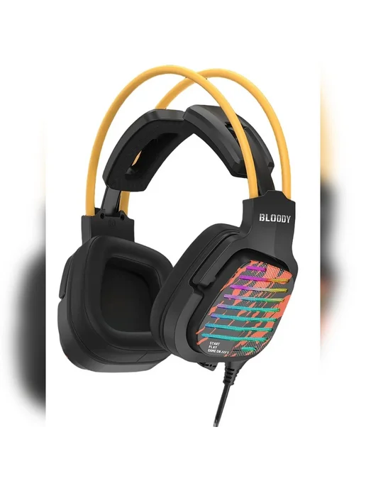 BLOODY Наушники с микрофоном G565 игровые 7.1 RGB USB, черный, фото 4