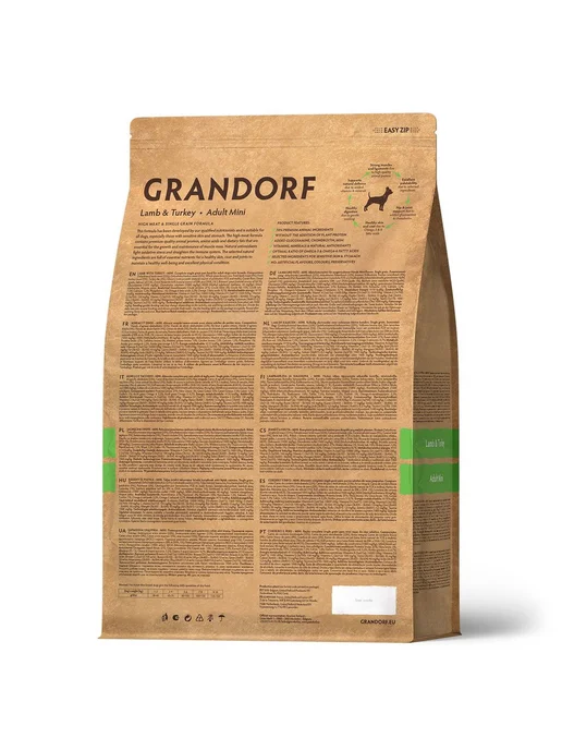 Сухой корм Grandorf' для собак, мелкие, индейка, ягненок, 3 кг, фото 2