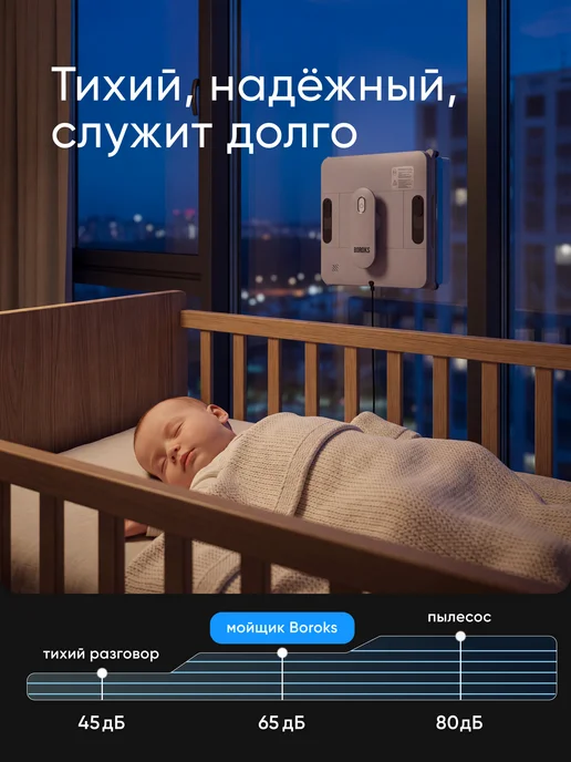 Boroks Робот мойщик окон с двойным распылением квадратный мощный, серый, фото 8