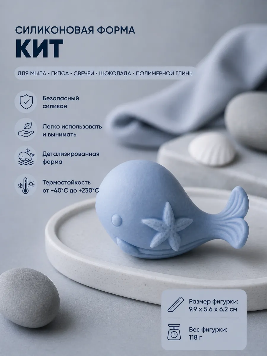 Форма силиконовая 3D Кит