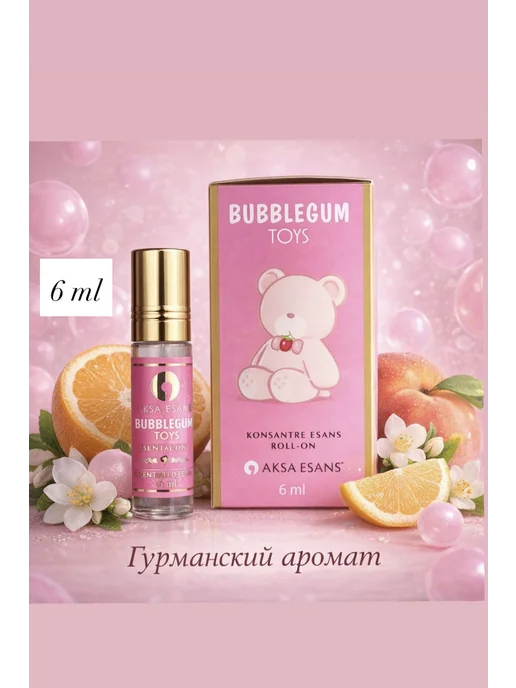 AKSA ESANS Масляные духи BUBBLEGUM TOYS 2шт по 6 мл AKSA, 6 мл, фото 3