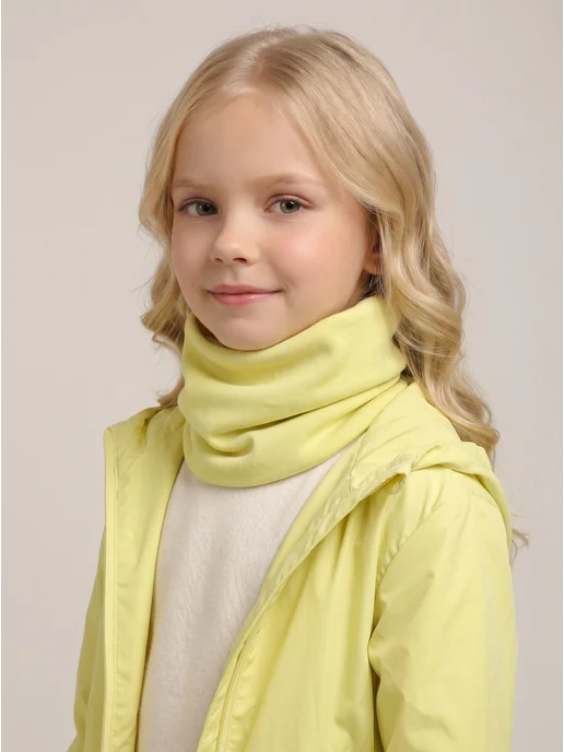 CLEVER WEAR Детский шарф снуд тонкий, желтый, фото 2