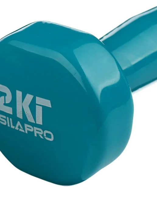SILAPRO Гантель с виниловым покрытием 2кг (+-100гр), металл, 2 кг, 100 г, фото 2