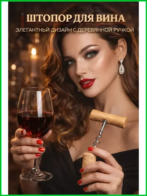 гулис Металлический ручной штопор для вина, прочный и надежный, серый