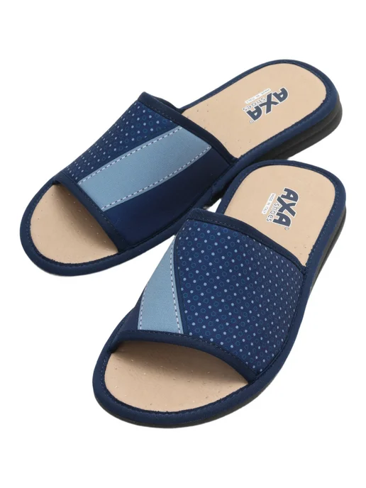AXA shoes Тапочки домашние открытые дышащие, синий, фото 7