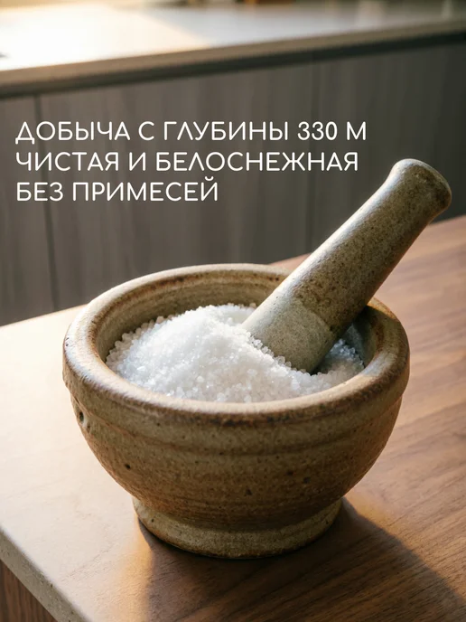 Илецкая Соль йодированная натуральная высший сорт, помол №1, 1 кг, 1 кг, фото 3