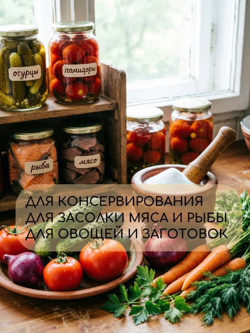 Илецкая Соль йодированная помол №1 2кг высший сорт (2×1 кг), 2x1, 2 кг, фото 2