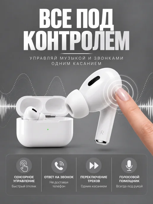 Наушники беспроводные A.PODS PRO 3, белый, фото 3