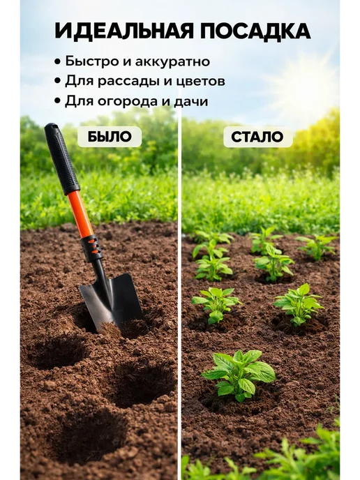 МАДФЛАП Лопатка садовая ручная мини лопата для посадки, вариант, фото 3