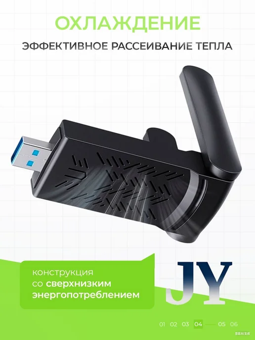 Wi-Fi адаптер 5 2.4 ГГц с усилением сигнала, вариант, фото 5