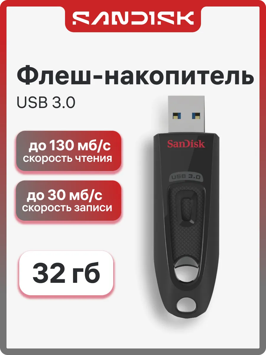 Флешка 32 ГБ Ultra SDCZ48-32G-U46 USB 3.2 Gen1 black